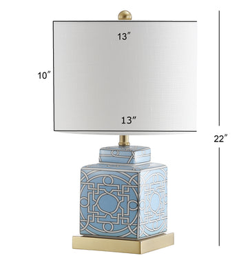 Catherine 22" Ceramic/Metal Ginger Jar LED Table Lamp - JONATHAN Y